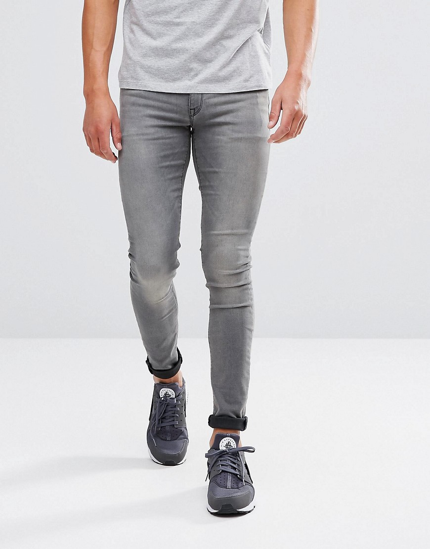 Asos Extreme Super Skinny Jeans Light Wash Grey Gay Times Uk £2500 5704