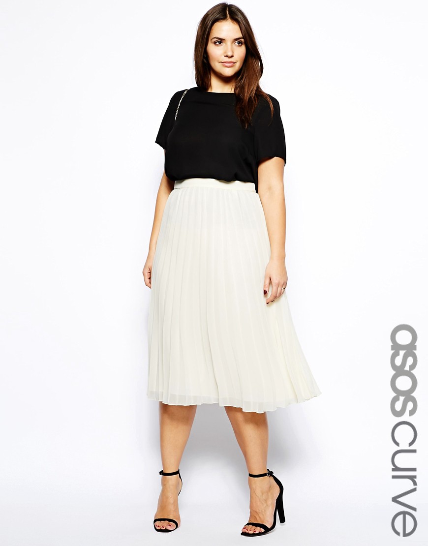 Pasazz.net Favorite - ASOS CURVE Midi Skirt With Pleats