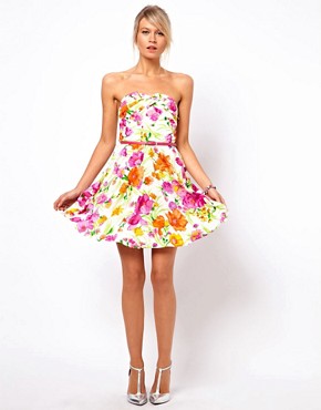 Image 4 of Oasis Bandeau Floral Dress
