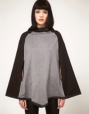By Zoe Cape Coat With Leather Epaulettes