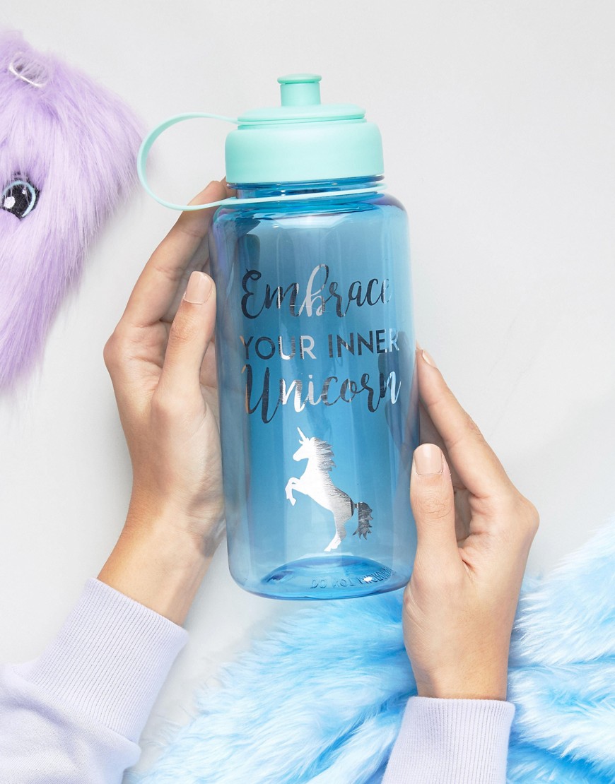 New Look Unicorn Large Water Bottle - Blue