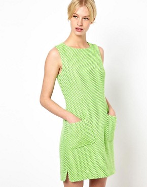 Image 1 of Boutique by Jaeger Patch Pocket Dress in Fleuro Tweed