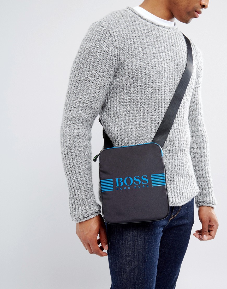 Серая сумка для путешествий с логотипом BOSS Green by Hugo Boss