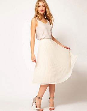 Image 1 of ASOS Skirt with Soft Pleats