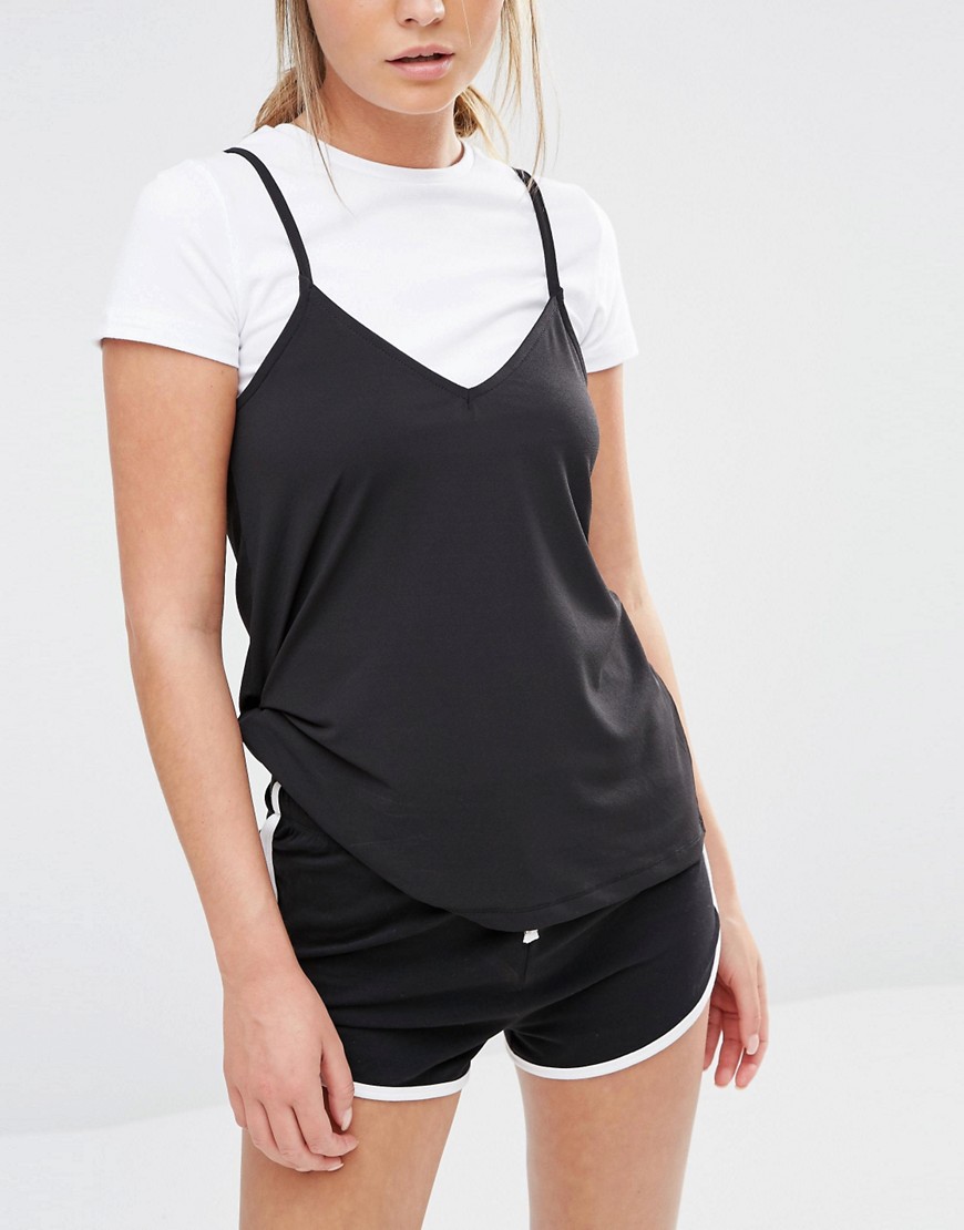 Image 3 of Top New Look 90s Two In One Cami Top