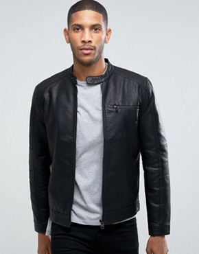 Black Leather Jacket Men - Jacket
