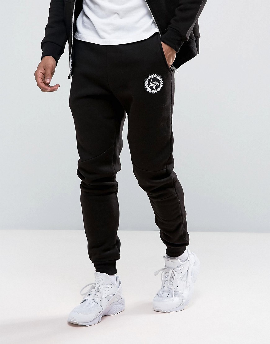 Зауженные спортивные брюки с логотипом Hype - Черный