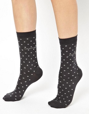 Image 2 of Calvin Klein Silk Dot Socks
