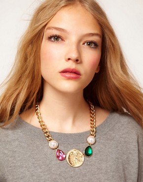 Image 3 of ASOS Jewel & Coin Necklace