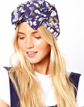 Image 1 of ASOS Butterfly Turban With Front Bow Tie Detail
