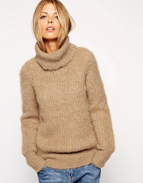 ASOS Jumper in Brushed Alpaca With Roll Neck 