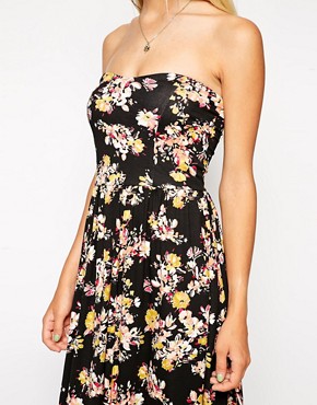 Image 3 of ASOS TALL Exclusive Floral Bandeau Maxi Dress