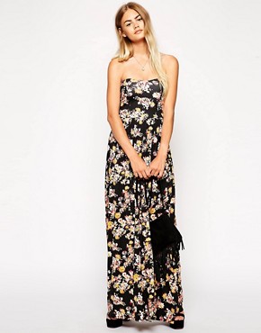Image 4 of ASOS TALL Exclusive Floral Bandeau Maxi Dress