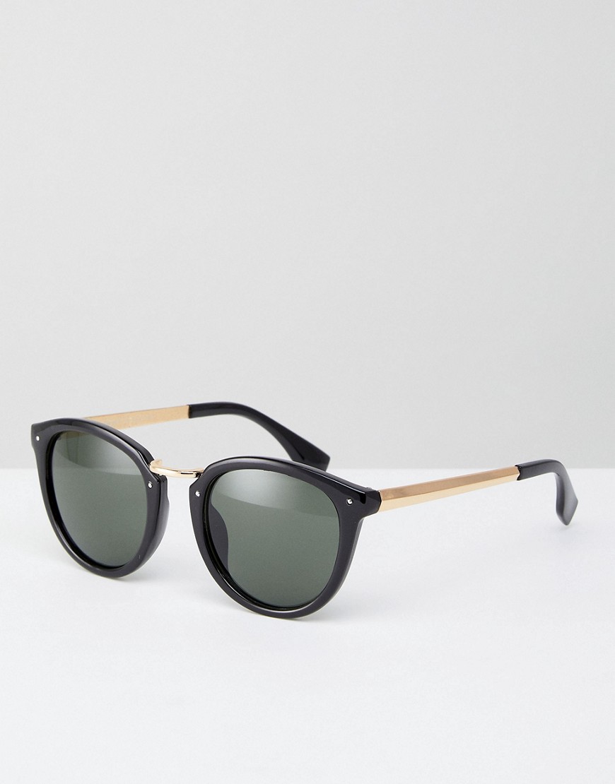 Черные круглые солнцезащитные очки AJ Morgan Tidbets - Черный