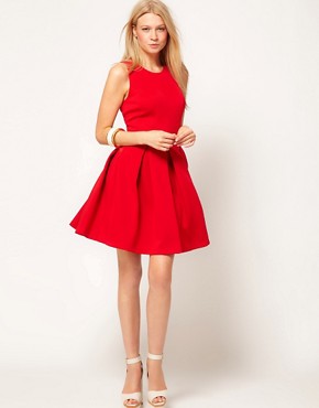 Image 4 of Oasis Red Skater Dress