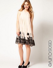 ASOS CURVE Swing Dress With Lace Applique