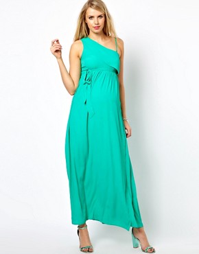 Image 4 of ASOS Maternity Exclusive Maxi Dress With One Shoulder