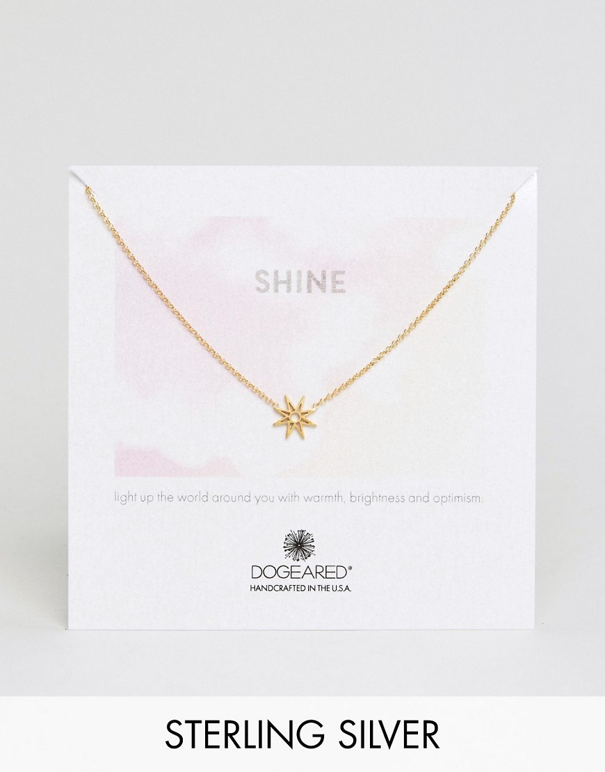 Image 1 of Dogeared Gold Plated Shine Sunburst Reminder Necklace