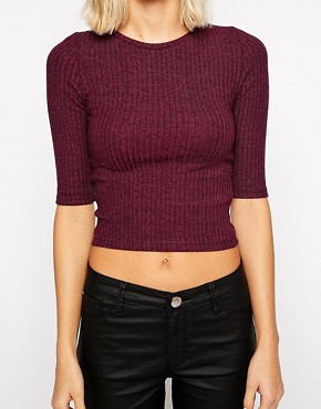 Image 3 of River Island Ribbed Crop Top