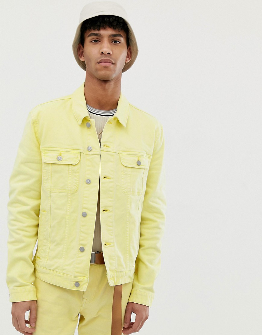 Желтая джинсовая куртка мужская