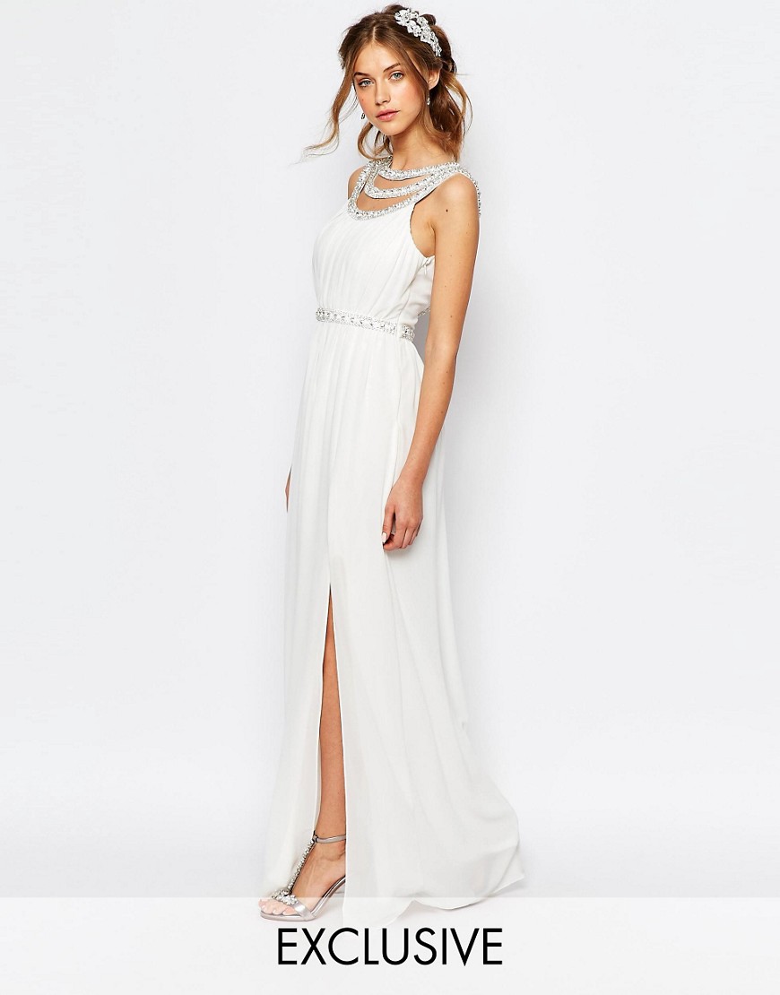 Image 1 of TFNC Bridal Maxi Dress with Embellishment