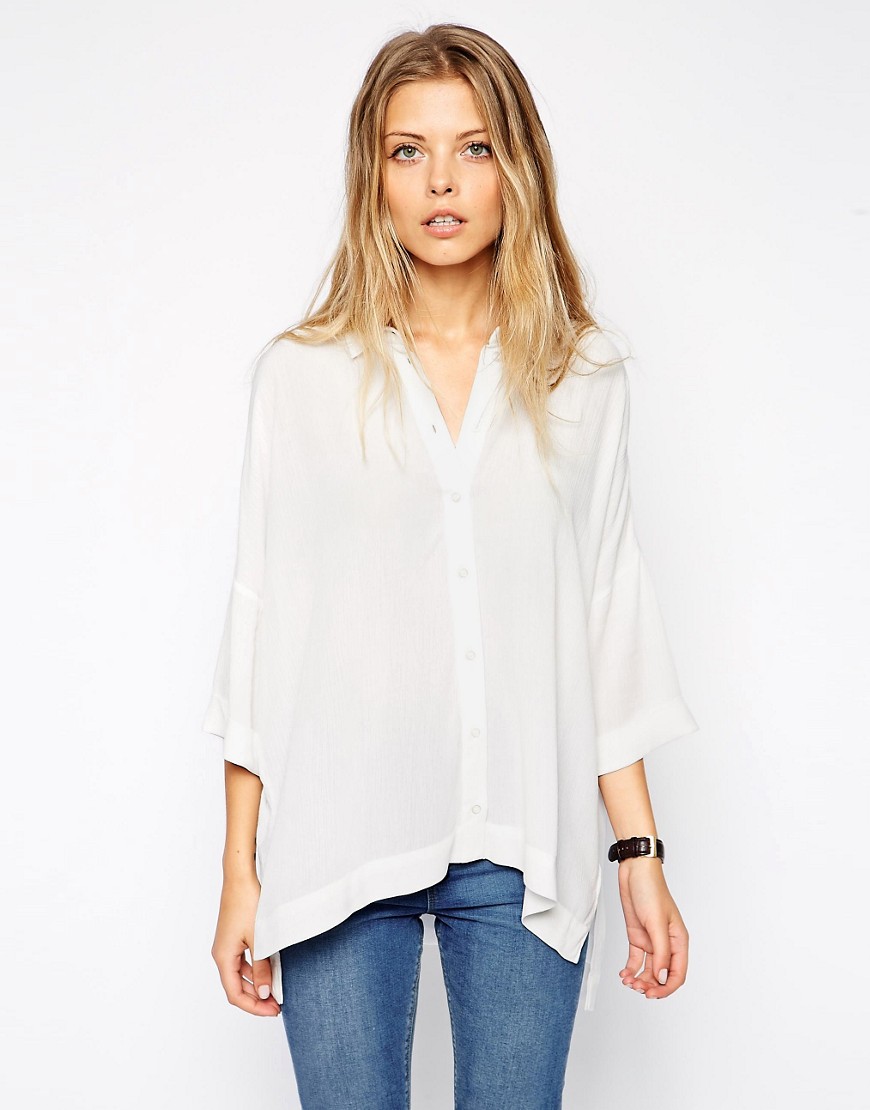 Image 1 of ASOS Crinkle Oversize Blouse