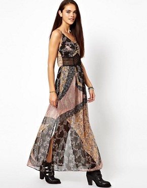 River Island Patchwork Maxi Elbise