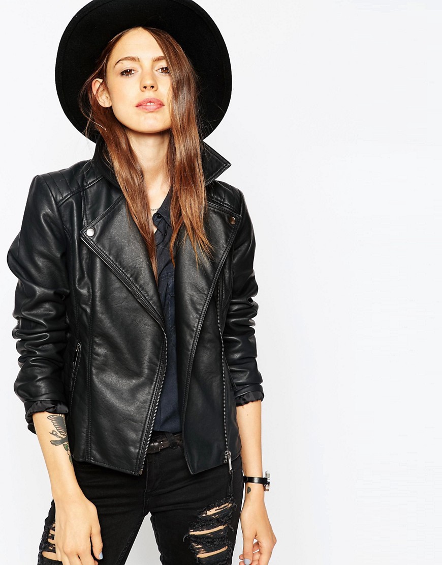 Image 1 of ASOS Ultimate Biker Jacket With Stitch Detail