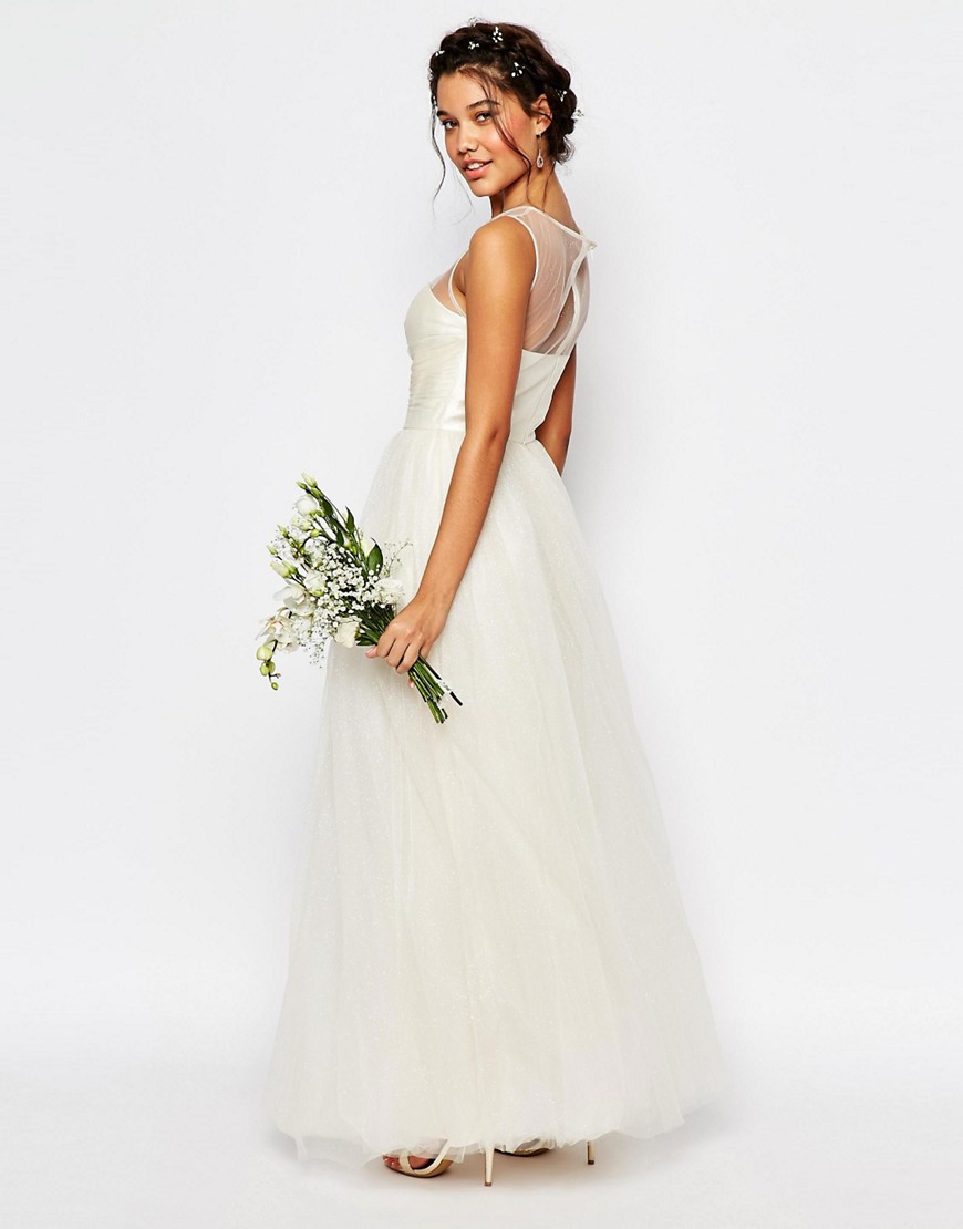 Image 2 of Chi Chi London Bridal Tulle Maxi Dress