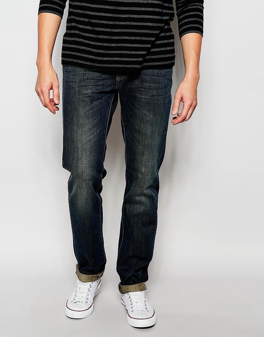  of United Colors of Benetton Dark Wash Distressed Jeans in Regular Fit