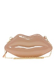 ALDO Chevez Lips Patent Clutch Bag