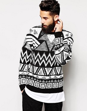 New Look Jumper with Aztec Pattern 