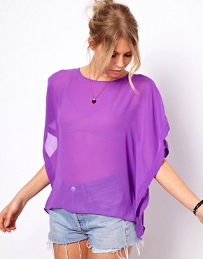 Image 2 of ASOS Top With Drapey Back