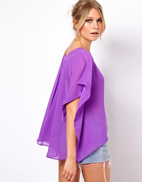 Image 1 of ASOS Top With Drapey Back