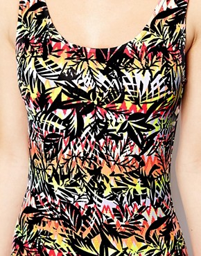 Image 3 of New Look Tropical Print Bodycon Dress