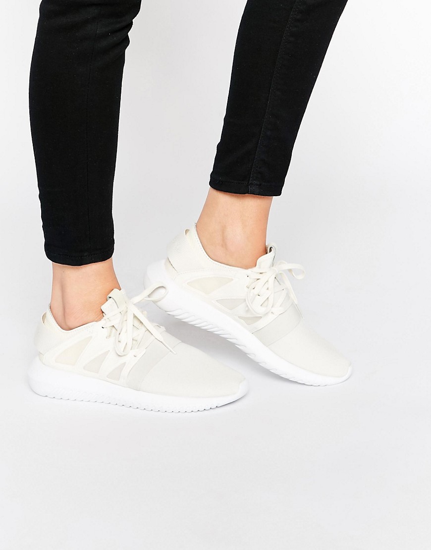 Adidas  adidas Originals Chalk White Tubular Viral Sneakers at ASOS