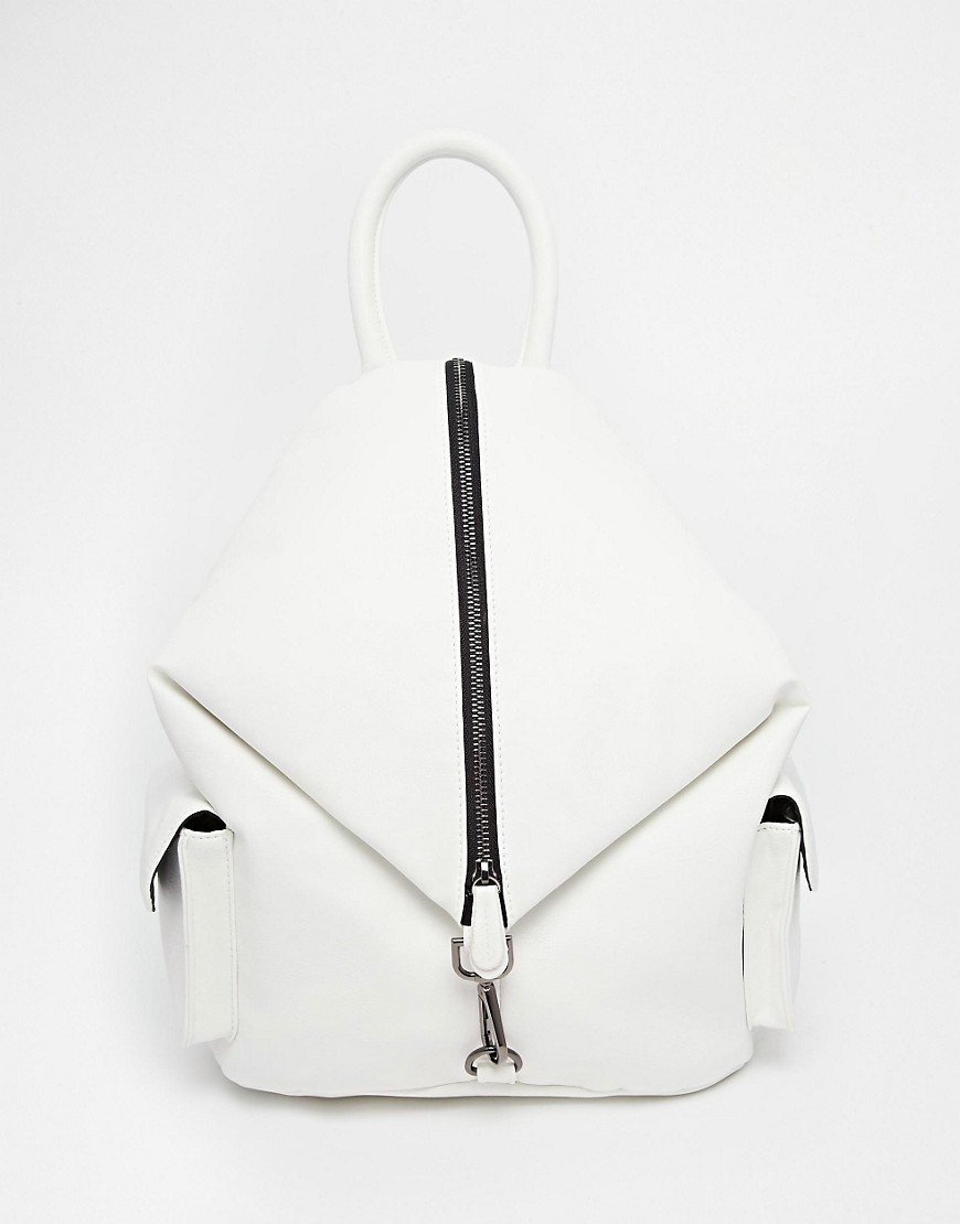 Image 1 of ASOS Front Zip Backpack With Dog Clip And Pockets