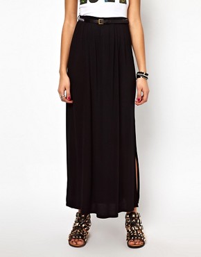 Image 4 of River Island Maxi Skirt With Aztec Belt