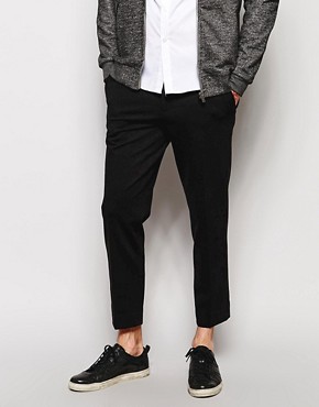 ASOS Slim Fit Smart Cropped Trouser In Jersey 