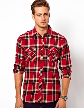 Solid Check Shirt In Plaid Flannel