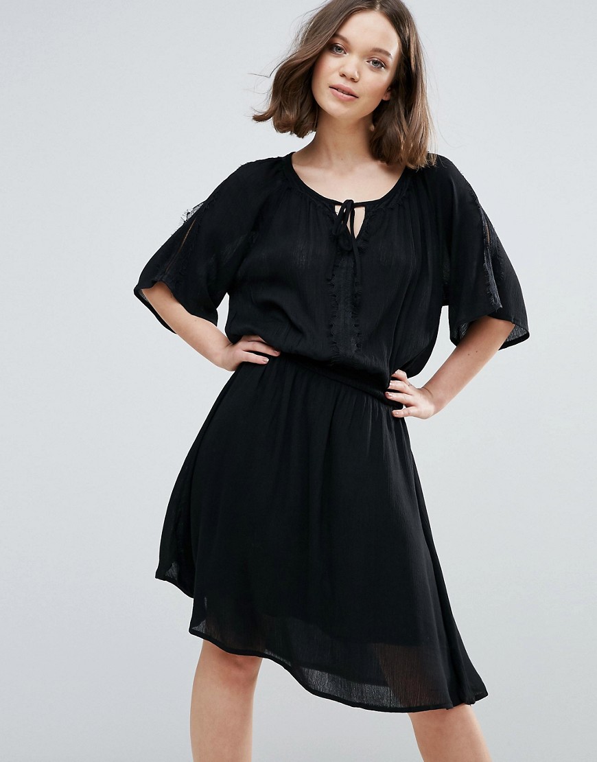 Платье с рукавами кимоно Ichi - Черный