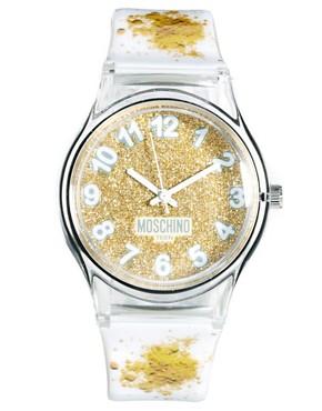 Image 1 of Moschino Cheap & Chic Be Fashion Splatter Gold Watch