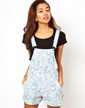 Image 1 of Motel Demi Dungarees In Paisley Print