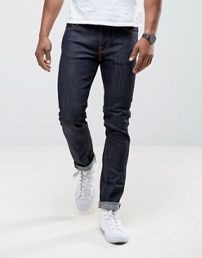 Nudie Jeans Ecru Embro Thin Finn Slim Fit Jeans in Organic Dry