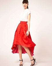 Preen Line Amber Skirt Asymetric Silk & Jersey Panels