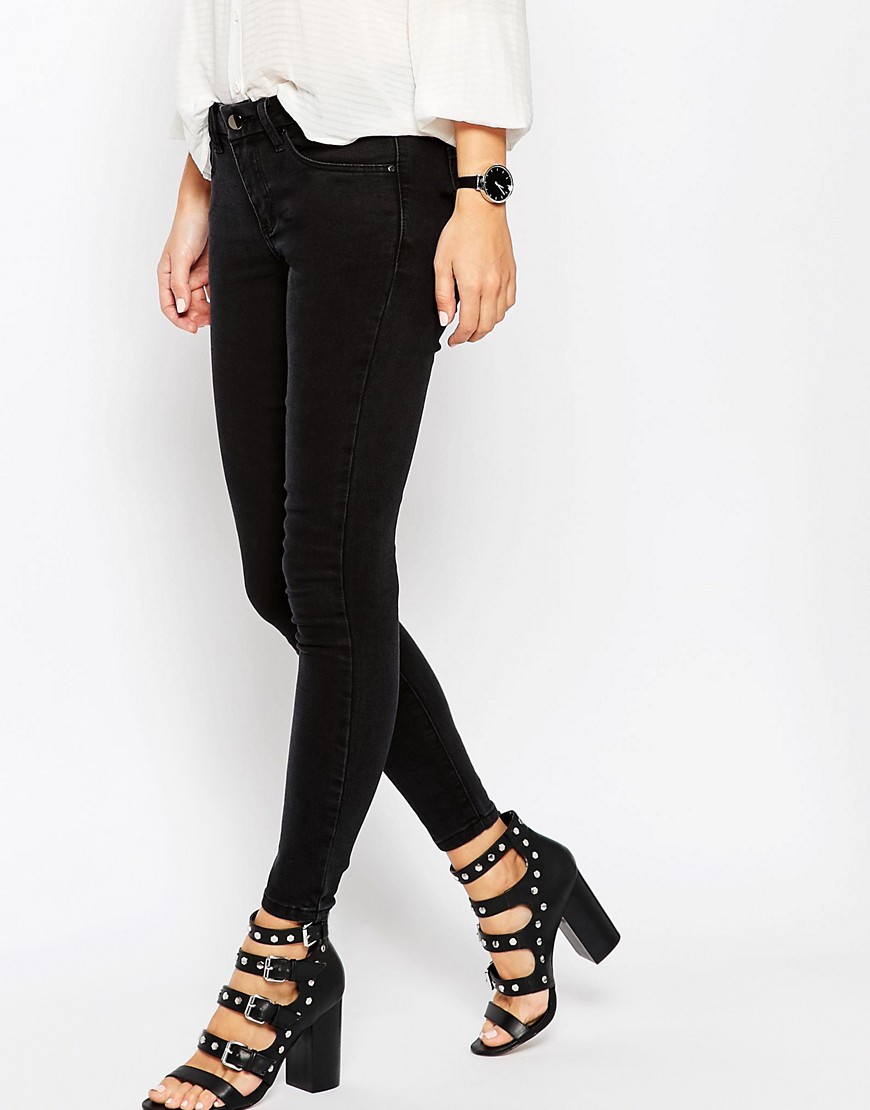 Image 1 of ASOS 'Sculpt Me' Premium Ankle Grazer Jeans In Washed Black