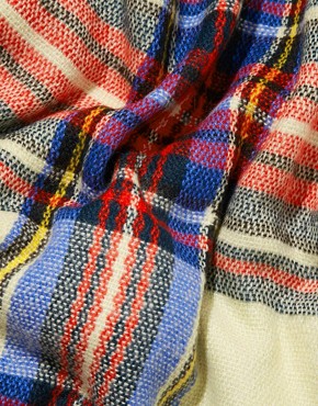 Image 3 of ASOS Oversized Square Scarf In Check
