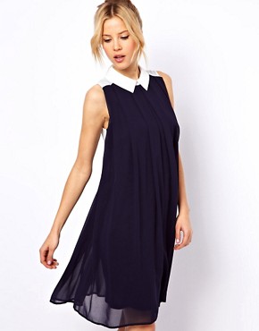 ASOS Swing Dress With Pleated Front