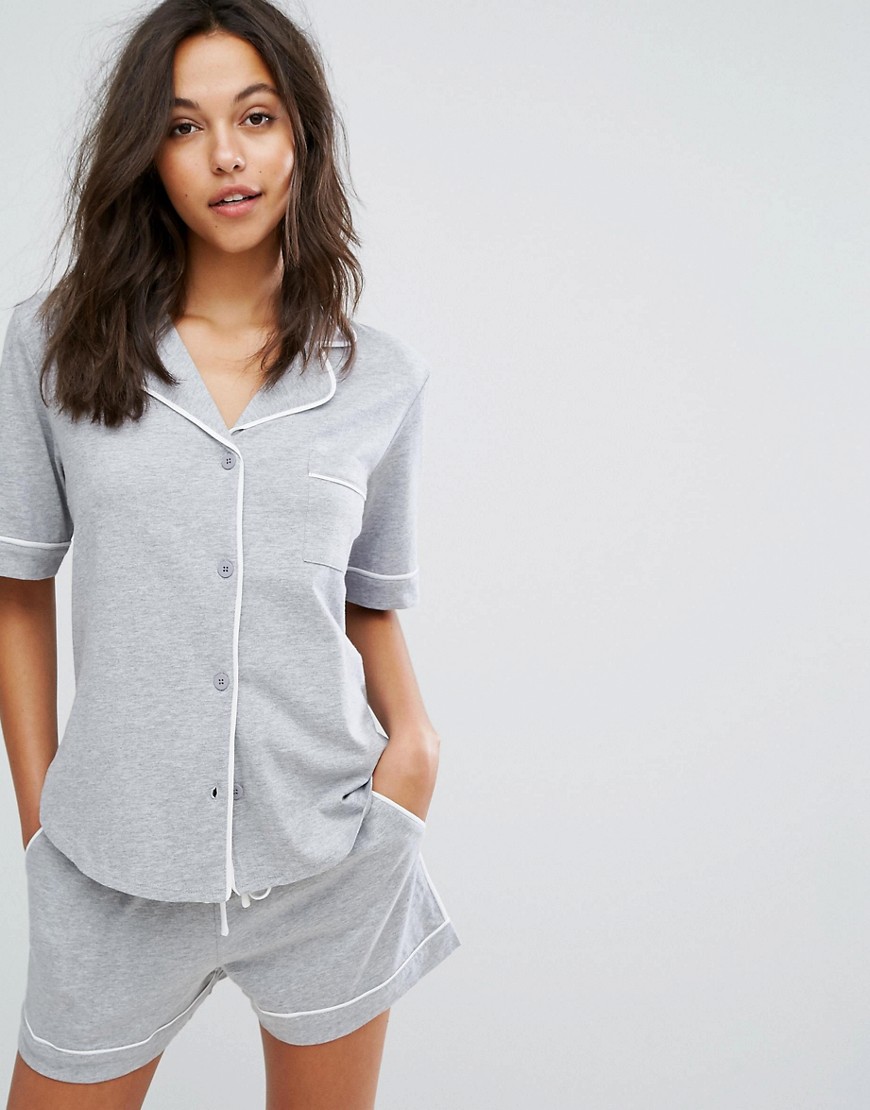 Пижамный комплект с топом с короткими рукавами DKNY - Серый