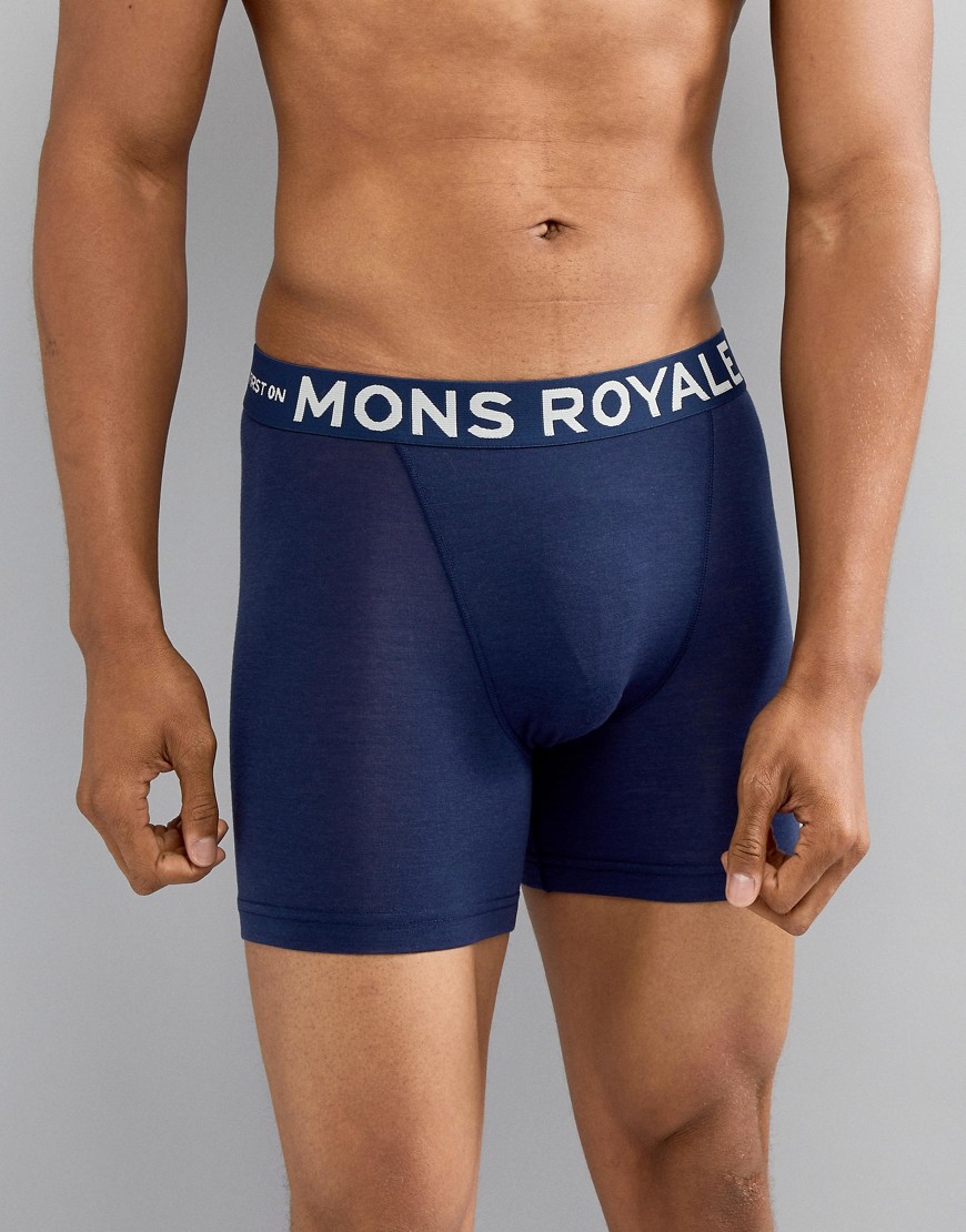Боксеры-брифы из мериносовой шерсти Mons Royale - Темно-синий